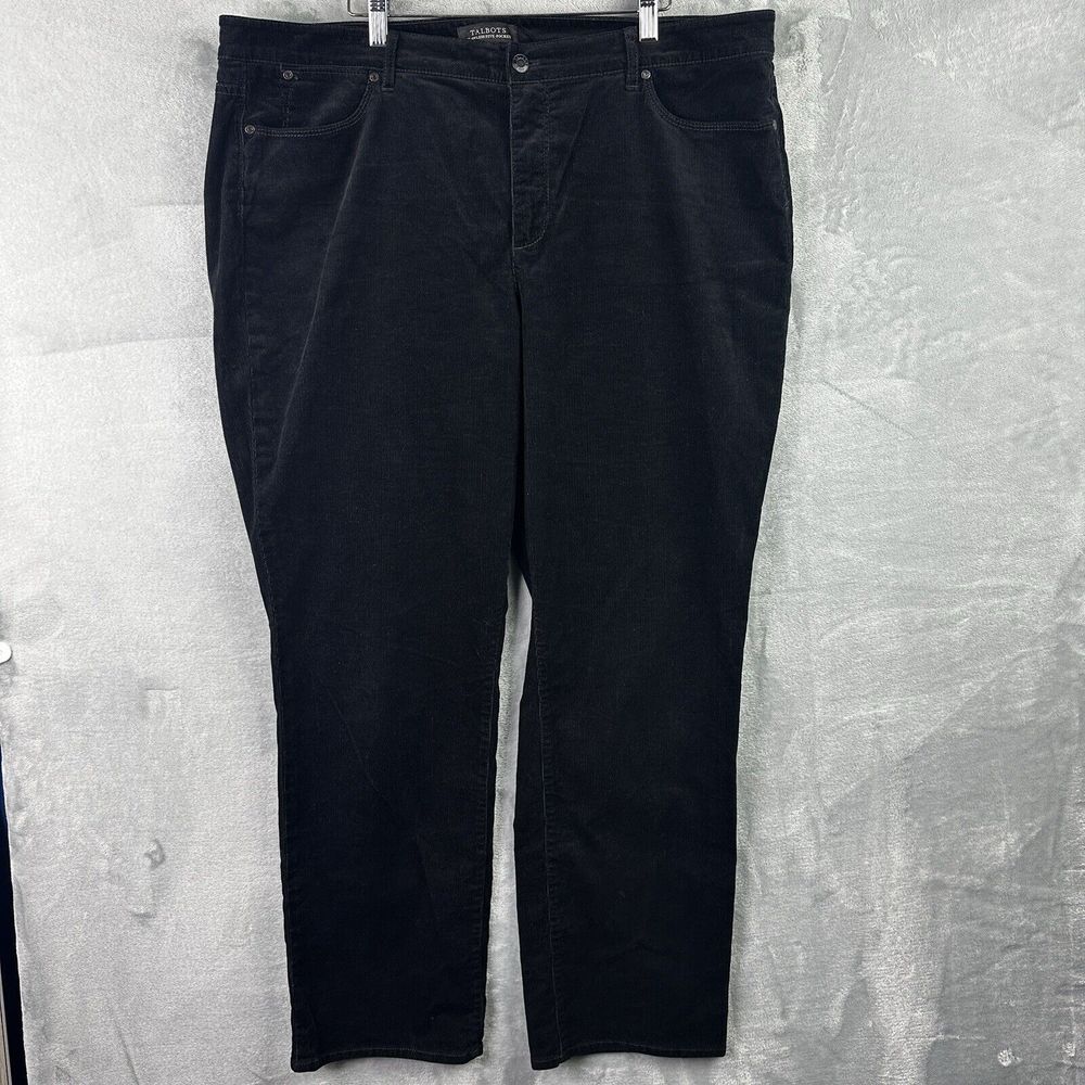 talbots flawless five pocket Straigh Curvy Black Pants 20
